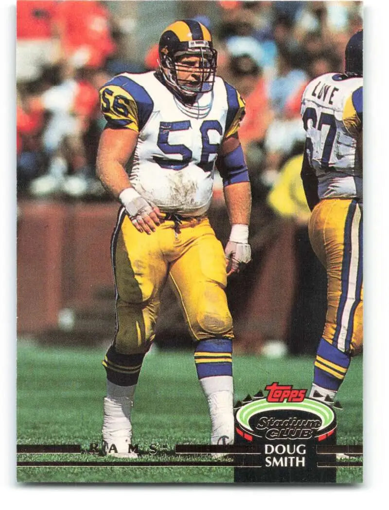 1992 Topps Stadium Club #23 Doug Smith EX Excellent Los Angeles Rams Football Card - Football Card Single