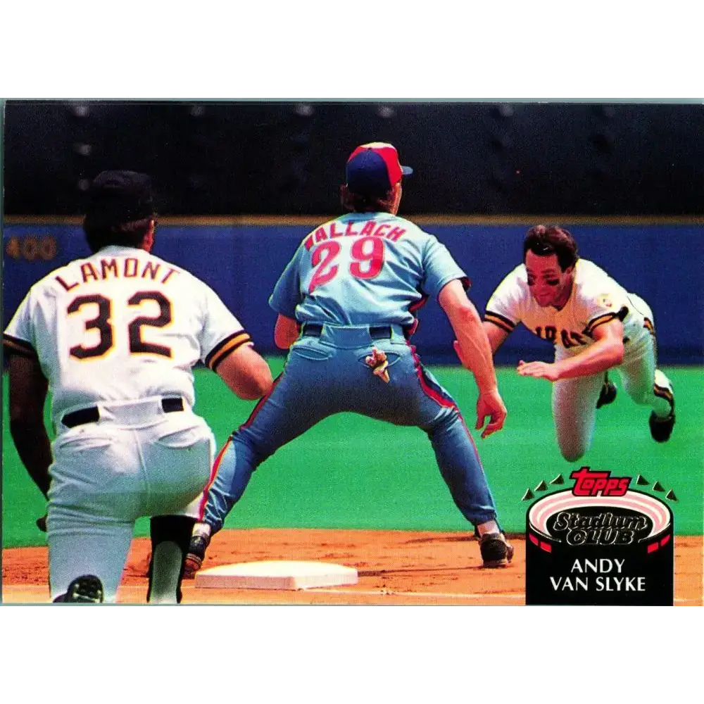 1992 Topps Stadium Club #232 Andy Van Slyke NM-MT Pittsburgh Pirates Baseball Card - Baseball Card Single