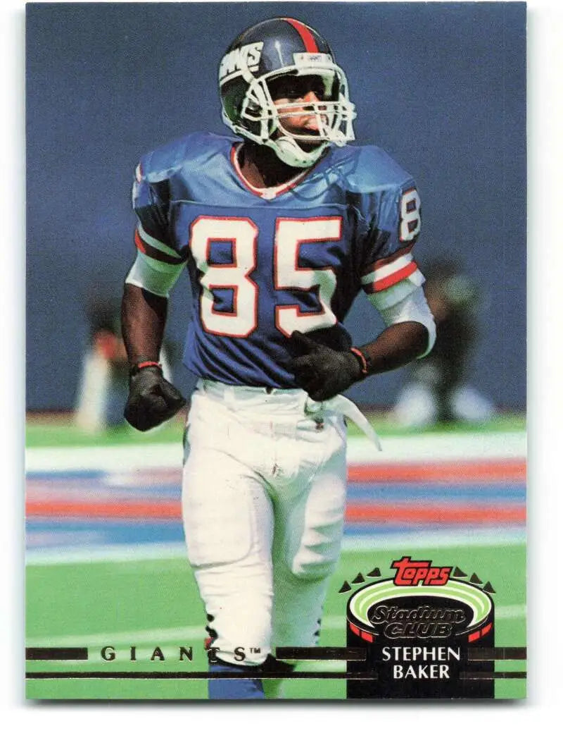 1992 Topps Stadium Club #234 Stephen Baker EX Excellent New York Giants Football Card - Football Card Single