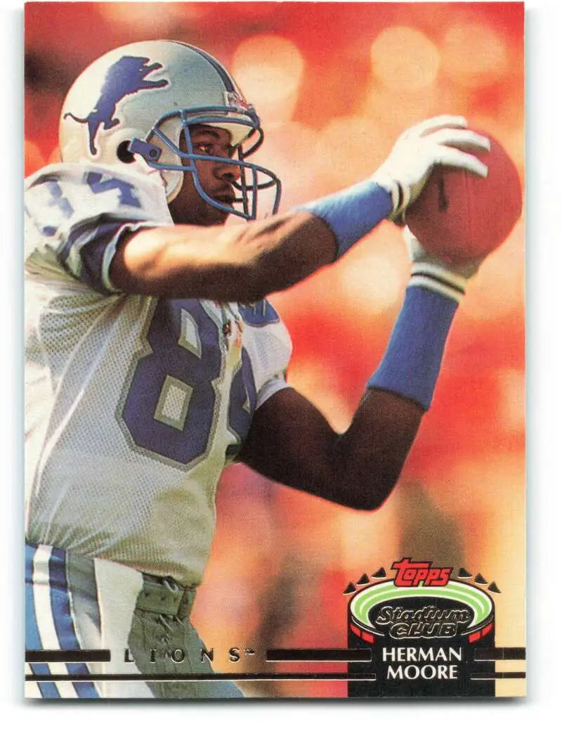 1992 Topps Stadium Club #235 Herman Moore EX Excellent Detroit Lions Football Card - Football Card Single