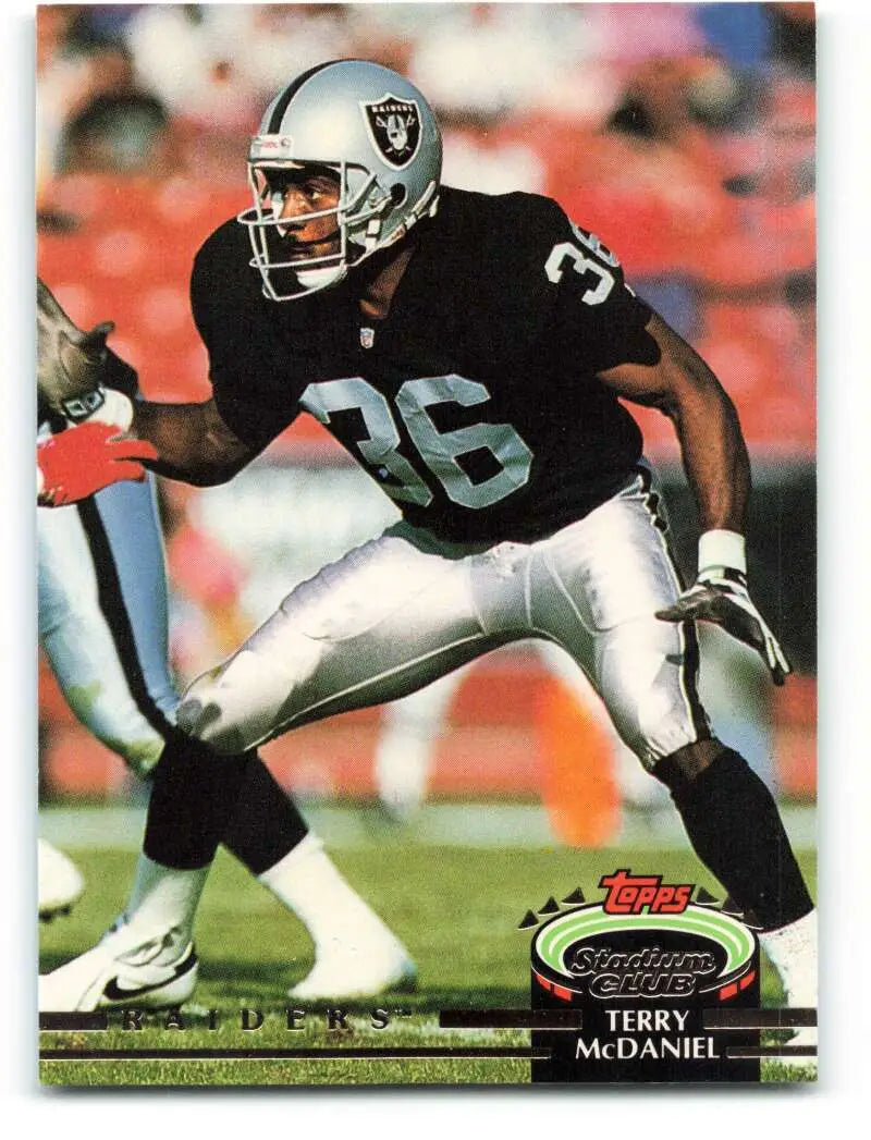 1992 Topps Stadium Club #236 Terry McDaniel EX Excellent Los Angeles Raiders Football Card - Football Card Single
