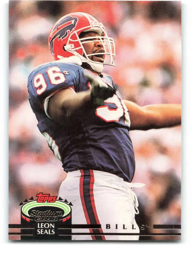 1992 Topps Stadium Club #239 Leon Seals EX Excellent Buffalo Bills Football Card - Football Card Single