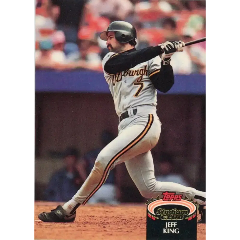 1992 Topps Stadium Club #24 Jeff King NM-MT Pittsburgh Pirates Baseball Card - Baseball Card Single