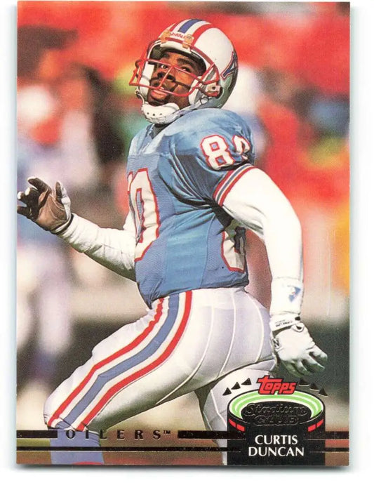 1992 Topps Stadium Club #241 Curtis Duncan EX Excellent Houston Oilers Football Card - Football Card Single