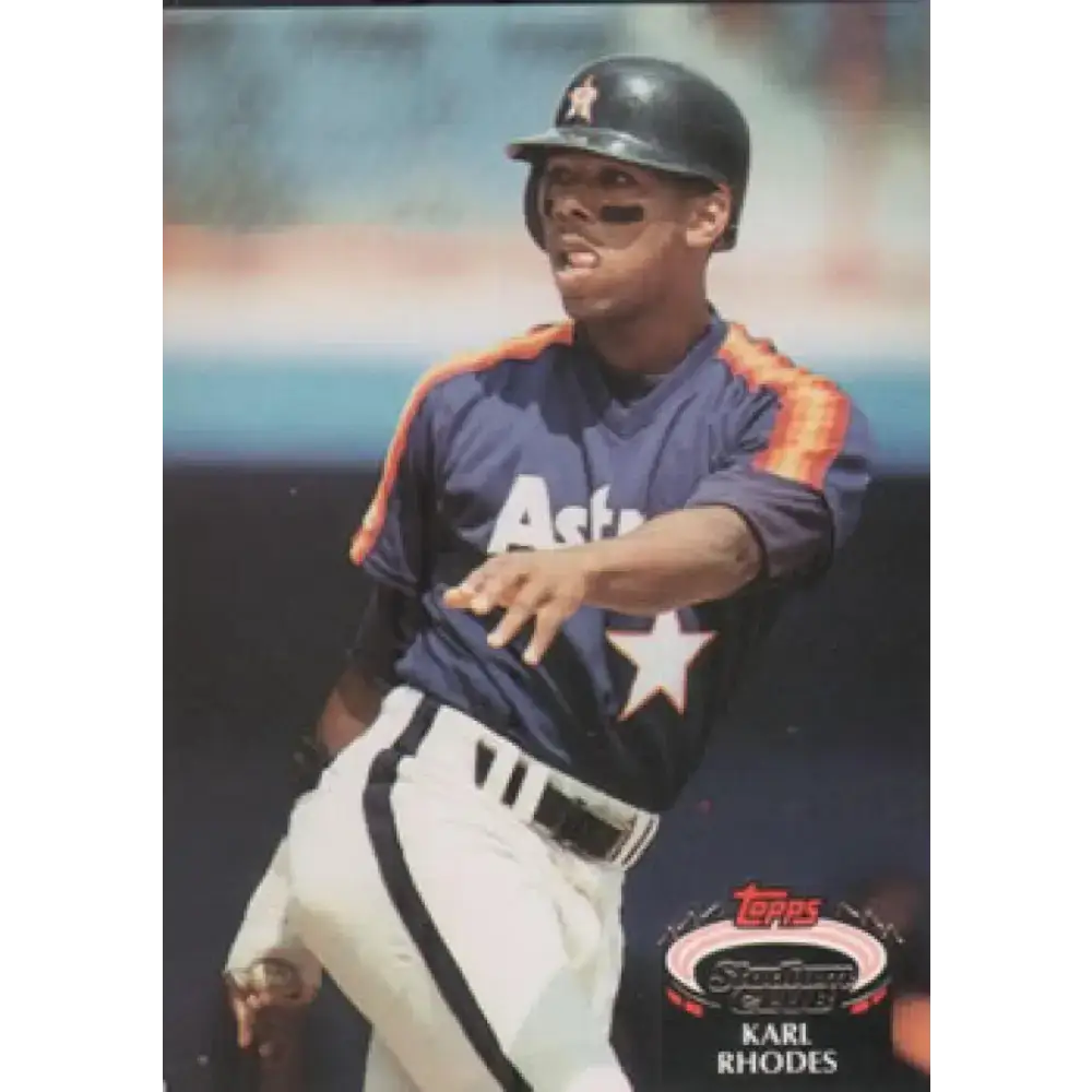 1992 Topps Stadium Club #241 Karl Rhodes NM-MT Houston Astros Baseball Card - Baseball Card Single