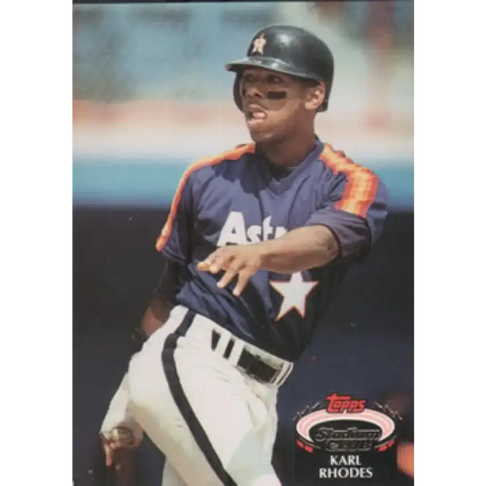 1992 Topps Stadium Club #241 Karl Rhodes NM-MT Houston Astros Baseball Card - Baseball Card Single