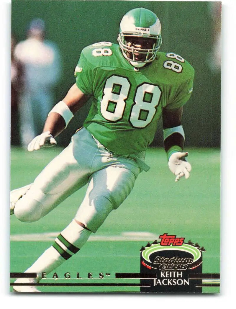 1992 Topps Stadium Club #242 Keith Jackson EX Excellent Philadelphia Eagles Football Card - Football Card Single