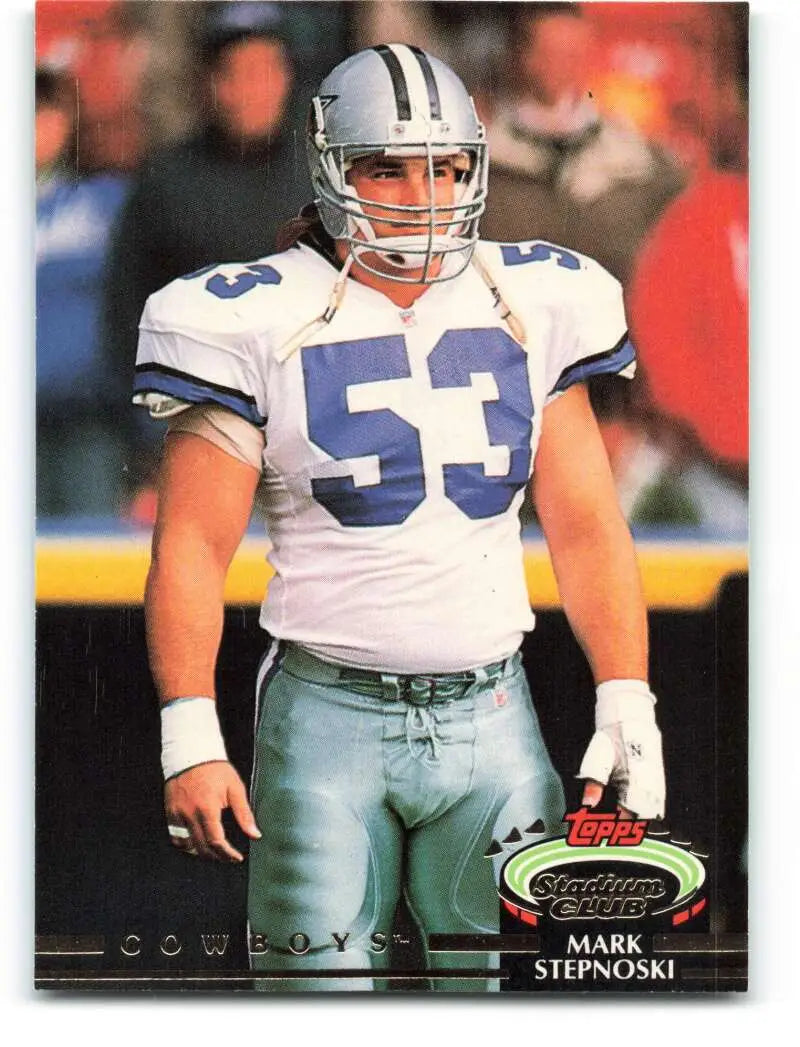 1992 Topps Stadium Club #243 Mark Stepnoski EX Excellent Dallas Cowboys Football Card - Football Card Single