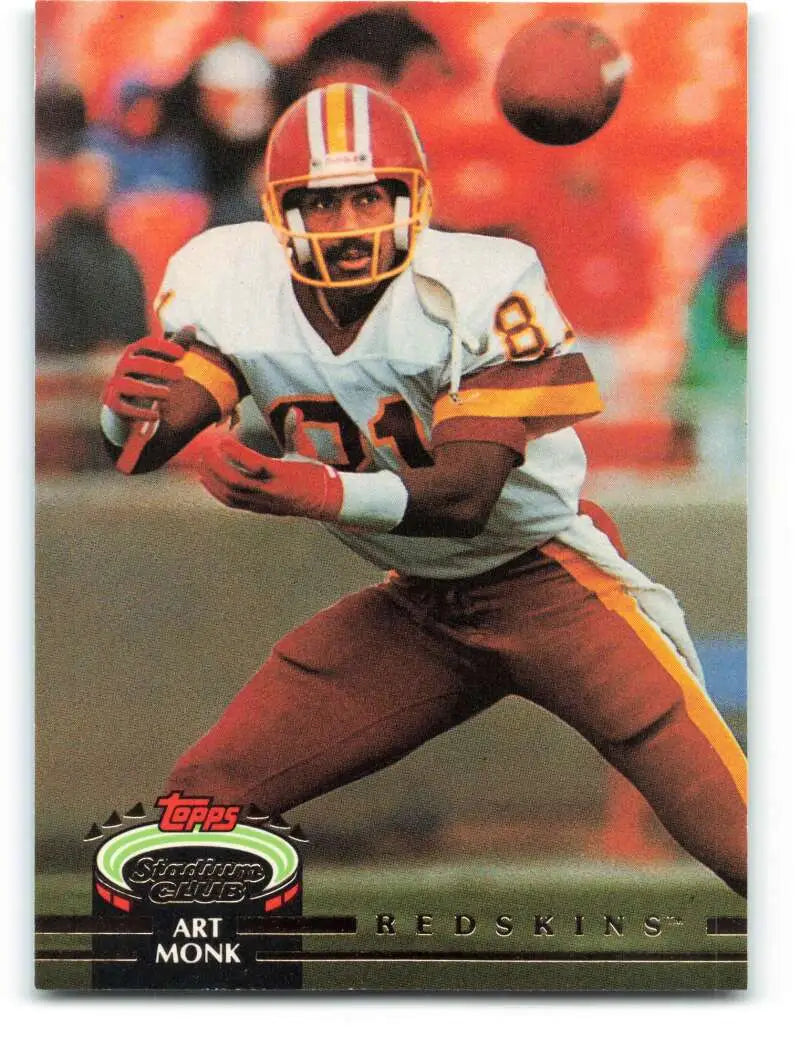 1992 Topps Stadium Club #244 Art Monk EX Excellent Washington Redskins Football Card - Football Card Single
