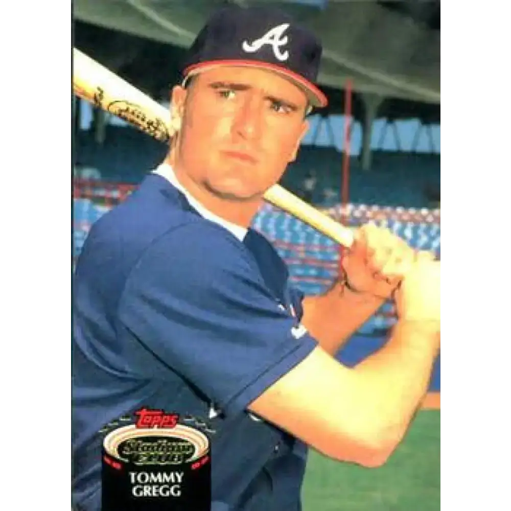 1992 Topps Stadium Club #244 Tommy Gregg NM-MT Atlanta Braves Baseball Card - Baseball Card Single