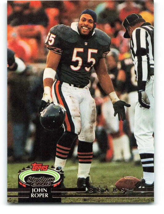 1992 Topps Stadium Club #246 John Roper EX Excellent Chicago Bears Football Card - Football Card Single