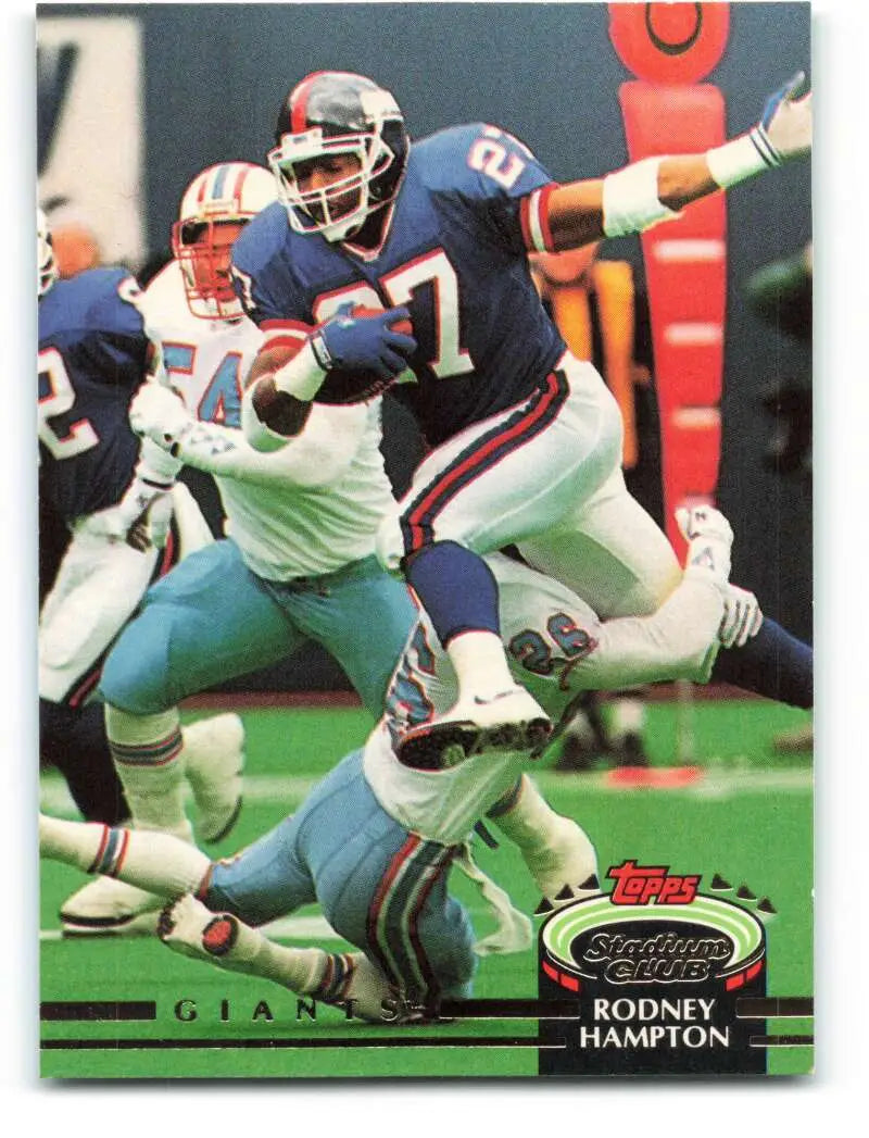 1992 Topps Stadium Club #247 Rodney Hampton EX Excellent New York Giants Football Card - Football Card Single