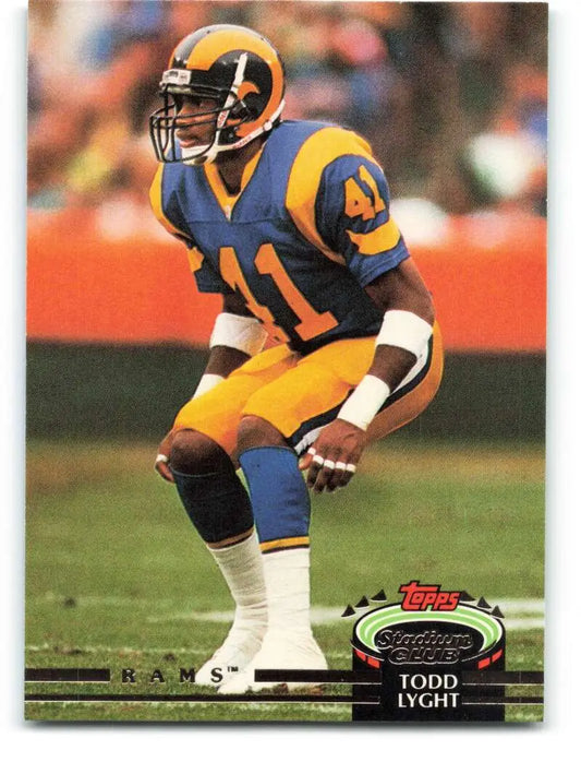 1992 Topps Stadium Club #250 Todd Lyght EX Excellent Los Angeles Rams Football Card - Football Card Single