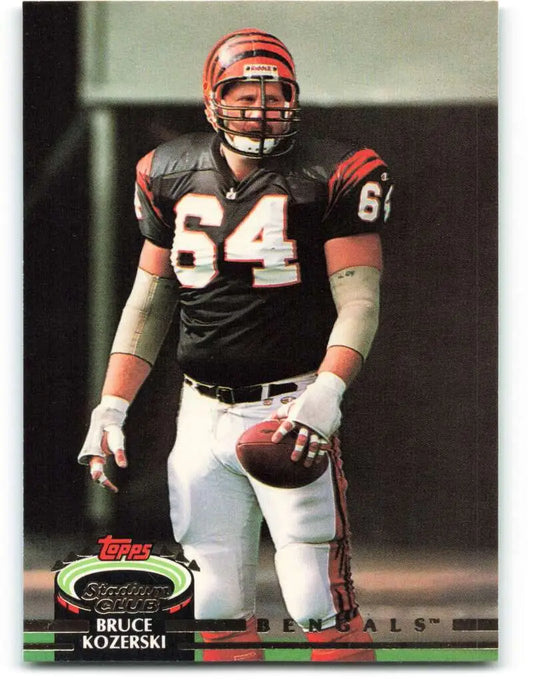 1992 Topps Stadium Club #253 Bruce Kozerski EX Excellent Cincinnati Bengals Football Card - Football Card Single