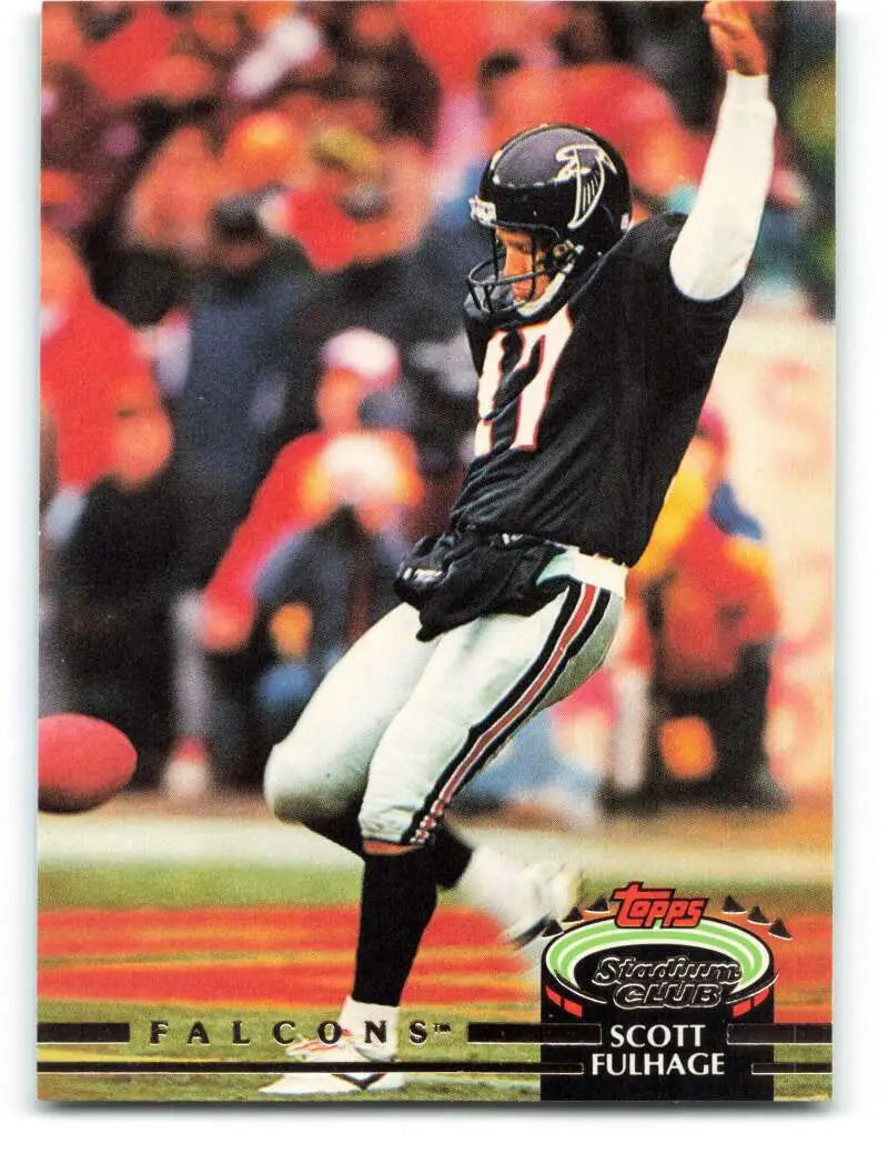 1992 Topps Stadium Club #255 Scott Fulhage EX Excellent Atlanta Falcons Football Card - Football Card Single
