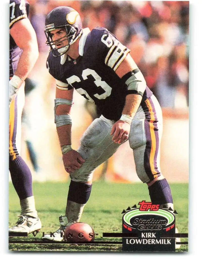 1992 Topps Stadium Club #260 Kirk Lowdermilk EX Excellent Minnesota Vikings Football Card - Football Card Single