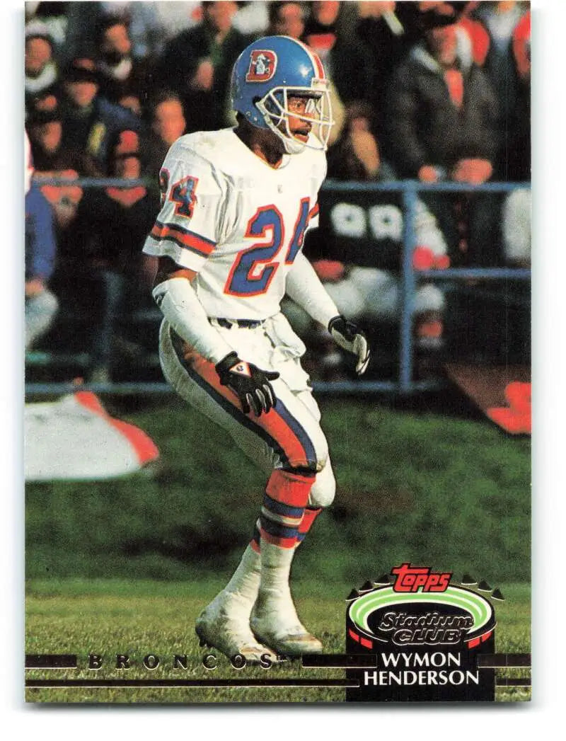 1992 Topps Stadium Club #262 Wymon Henderson EX Excellent Denver Broncos Football Card - Football Card Single