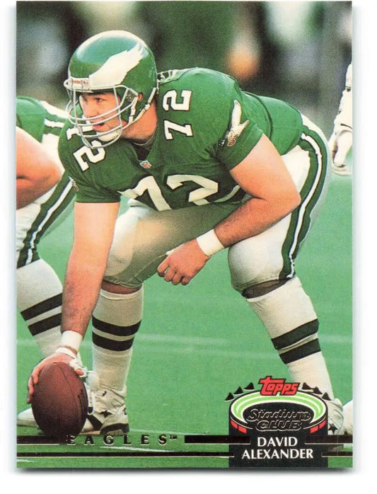 1992 Topps Stadium Club #263 David Alexander EX Excellent Philadelphia Eagles Football Card - Football Card Single