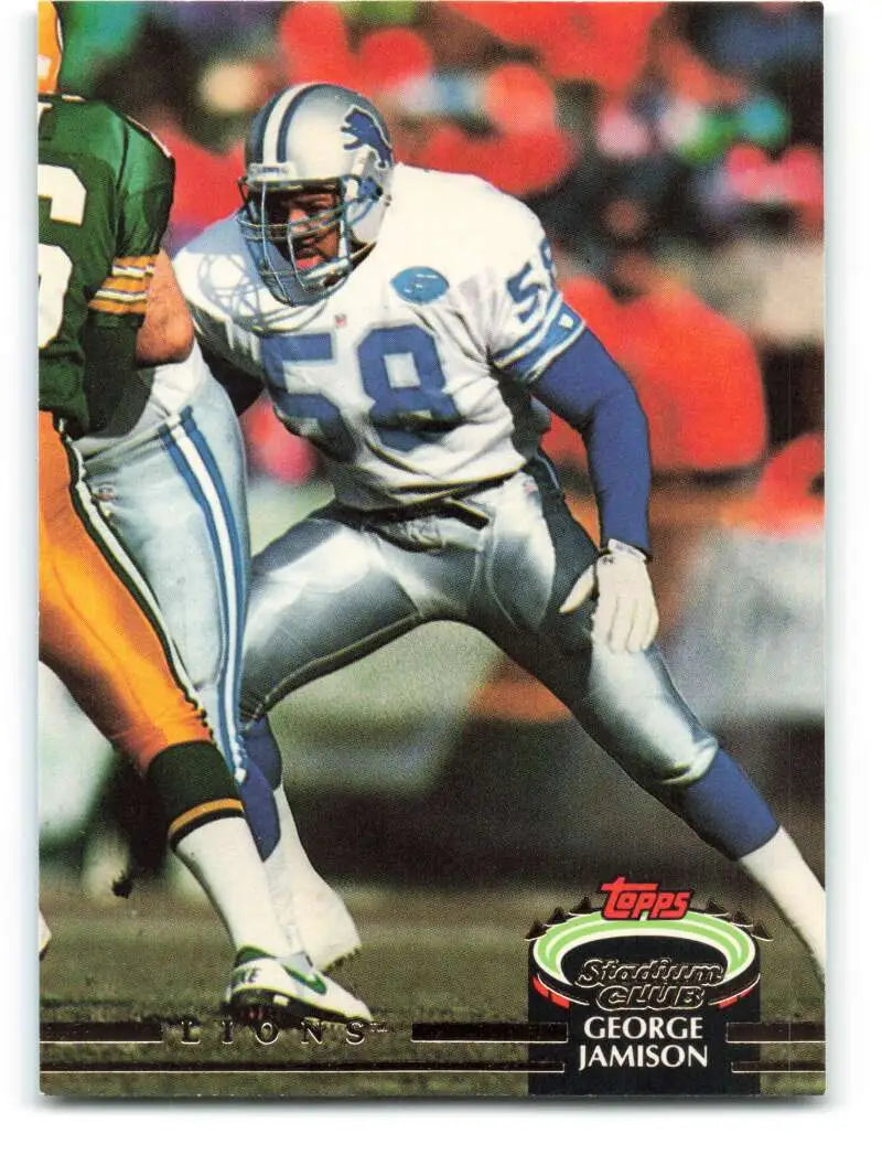 1992 Topps Stadium Club #264 George Jamison EX Excellent Detroit Lions Football Card - Football Card Single