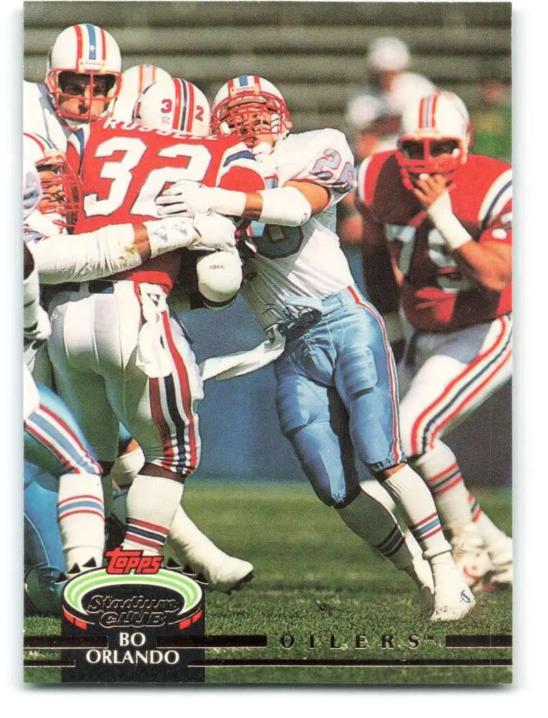 1992 Topps Stadium Club #267 Bo Orlando EX Excellent RC Rookie Houston Oilers Football Card - Football Card Single