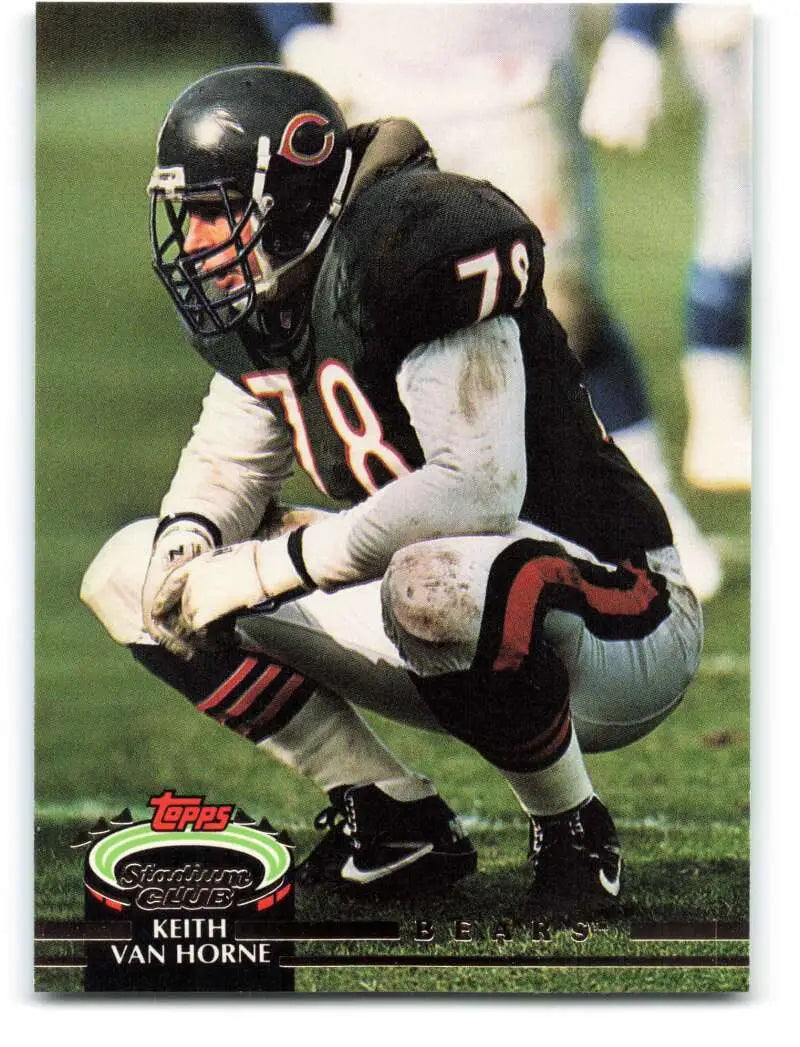1992 Topps Stadium Club #269 Keith Van Horne EX Excellent Chicago Bears Football Card - Football Card Single