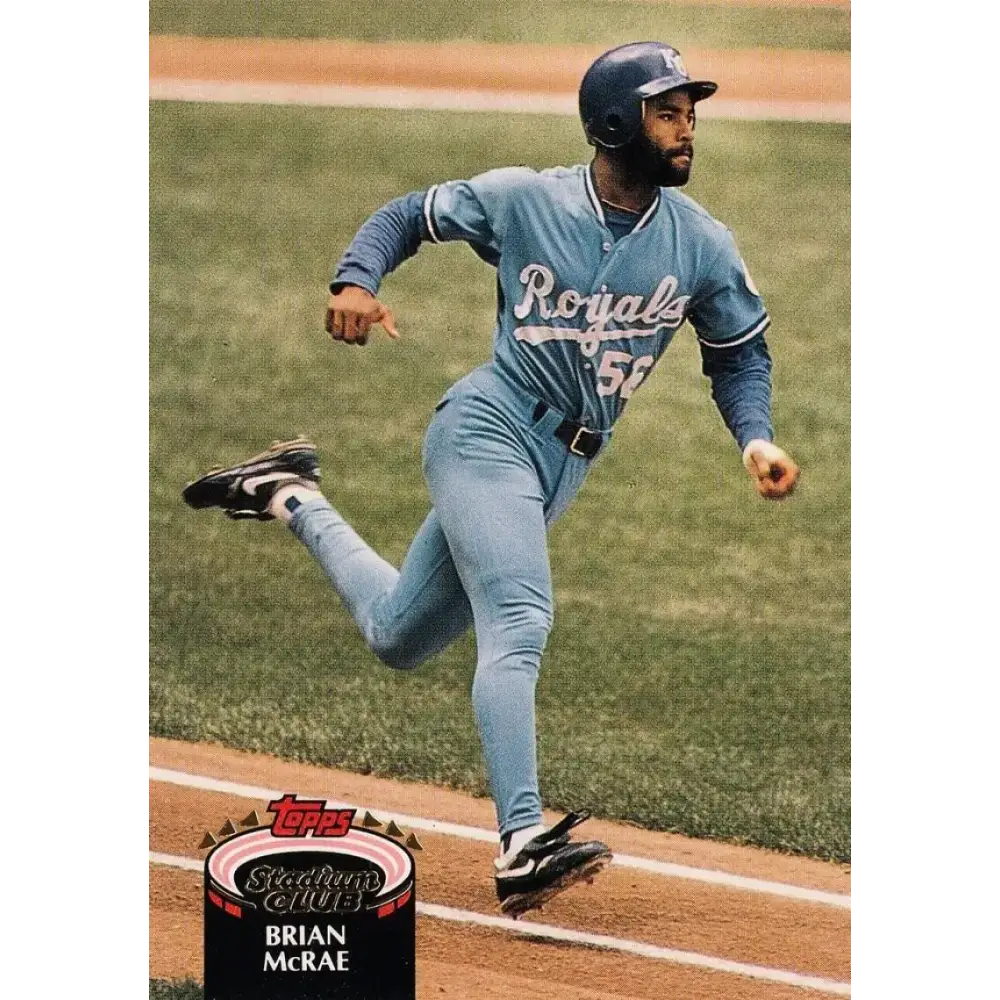 1992 Topps Stadium Club #270 Brian McRae NM-MT Kansas City Royals Baseball Card - Baseball Card Single