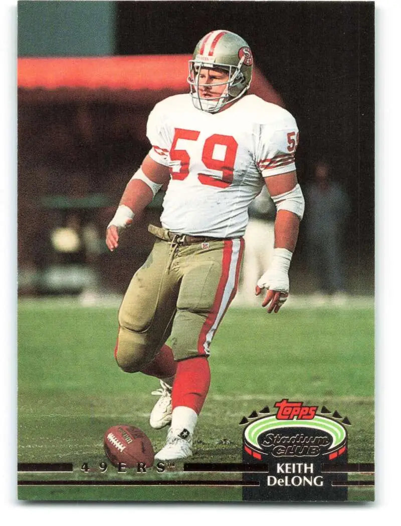 1992 Topps Stadium Club #271 Keith DeLong EX Excellent San Francisco 49ers Football Card - Football Card Single