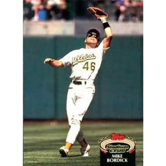 1992 Topps Stadium Club #272 Mike Bordick NM-MT Oakland Athletics Baseball Card - Baseball Card Single