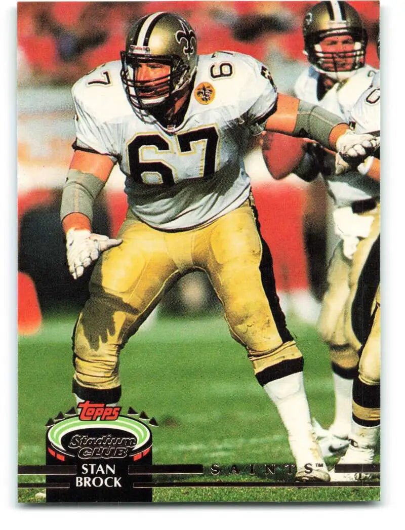 1992 Topps Stadium Club #275 Stan Brock EX Excellent New Orleans Saints Football Card - Football Card Single