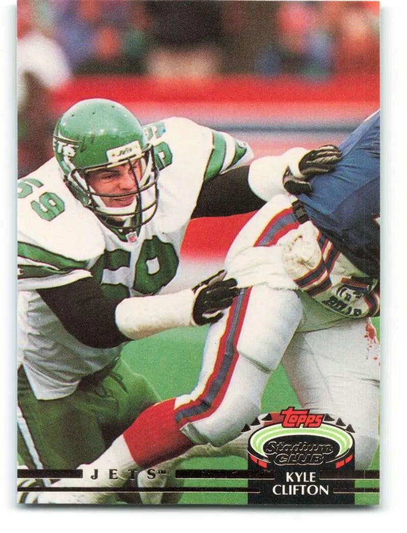 1992 Topps Stadium Club #279 Kyle Clifton EX Excellent New York Jets Football Card - Football Card Single