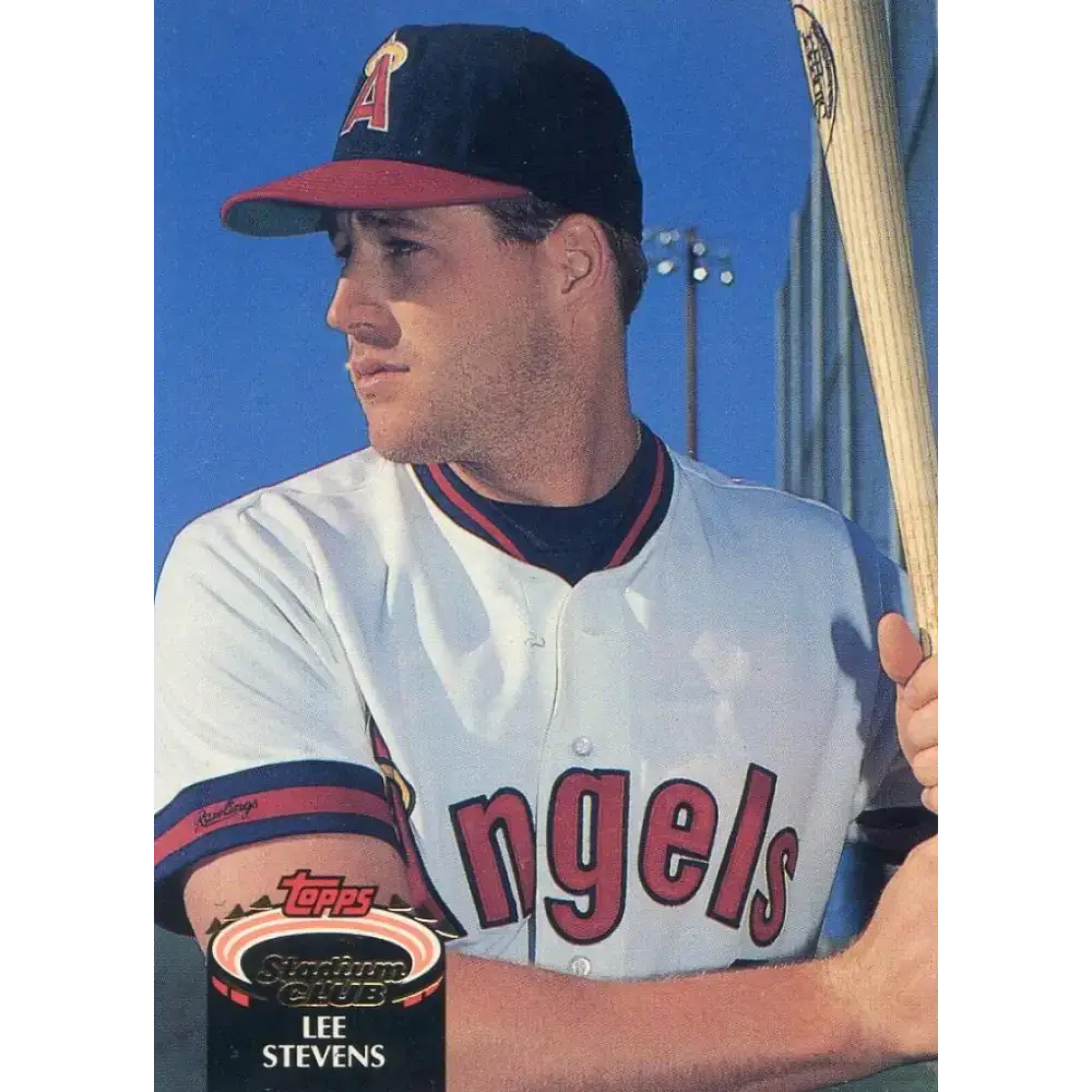 1992 Topps Stadium Club #281 Lee Stevens NM-MT California Angels Baseball Card - Baseball Card Single