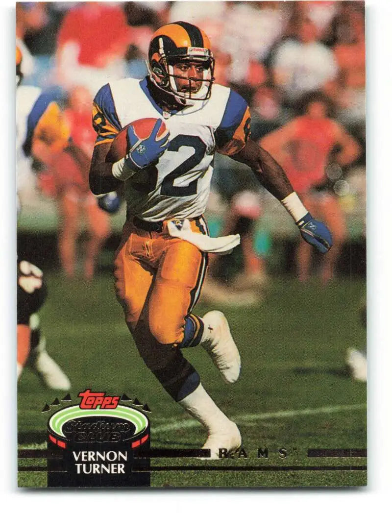 1992 Topps Stadium Club #282 Vernon Turner EX Excellent Los Angeles Rams Football Card - Football Card Single
