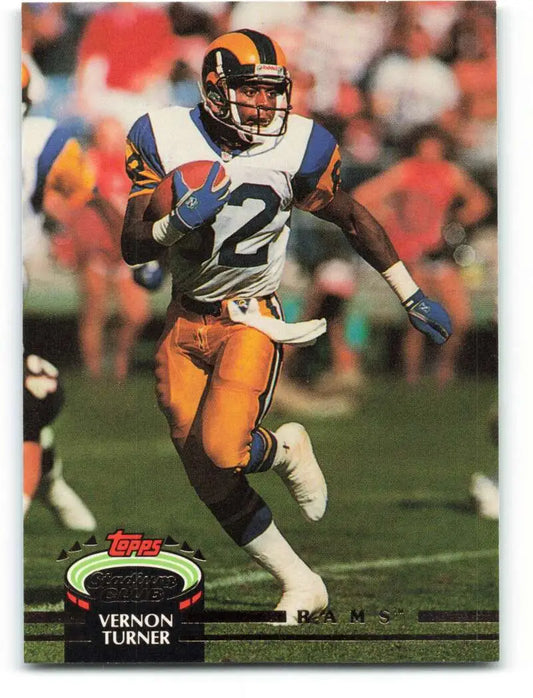 1992 Topps Stadium Club #282 Vernon Turner EX Excellent Los Angeles Rams Football Card - Football Card Single
