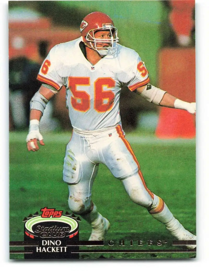 1992 Topps Stadium Club #284 Dino Hackett EX Excellent Kansas City Chiefs Football Card - Football Card Single