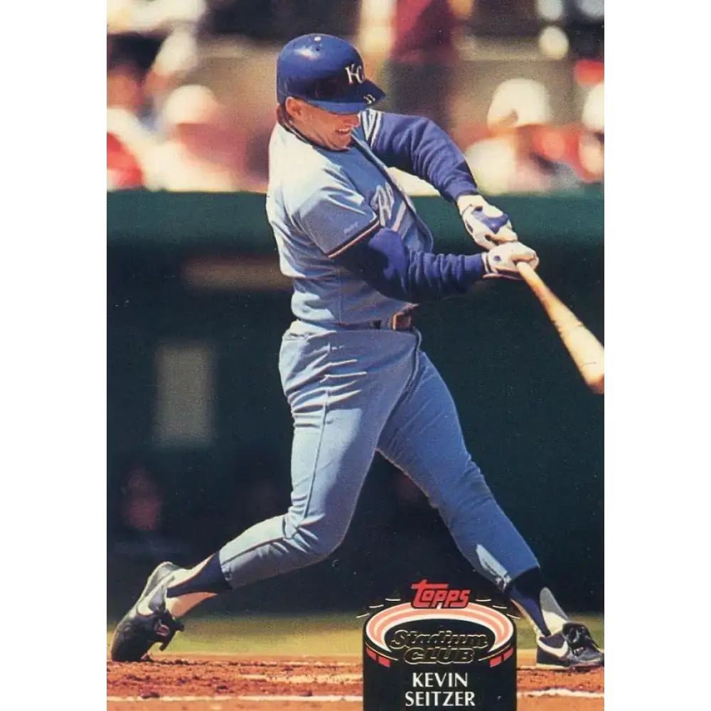 1992 Topps Stadium Club #285 Kevin Seitzer NM-MT Kansas City Royals Baseball Card - Baseball Card Single