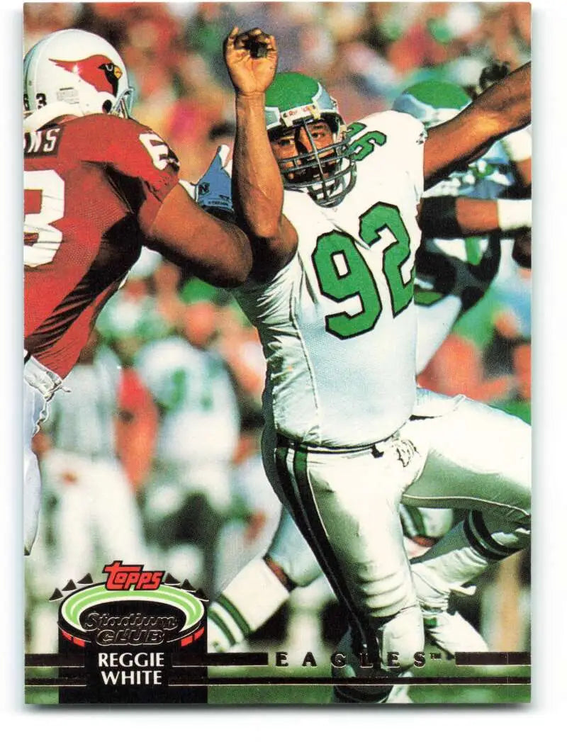 1992 Topps Stadium Club #287 Reggie White EX Excellent Philadelphia Eagles Football Card - Football Card Single