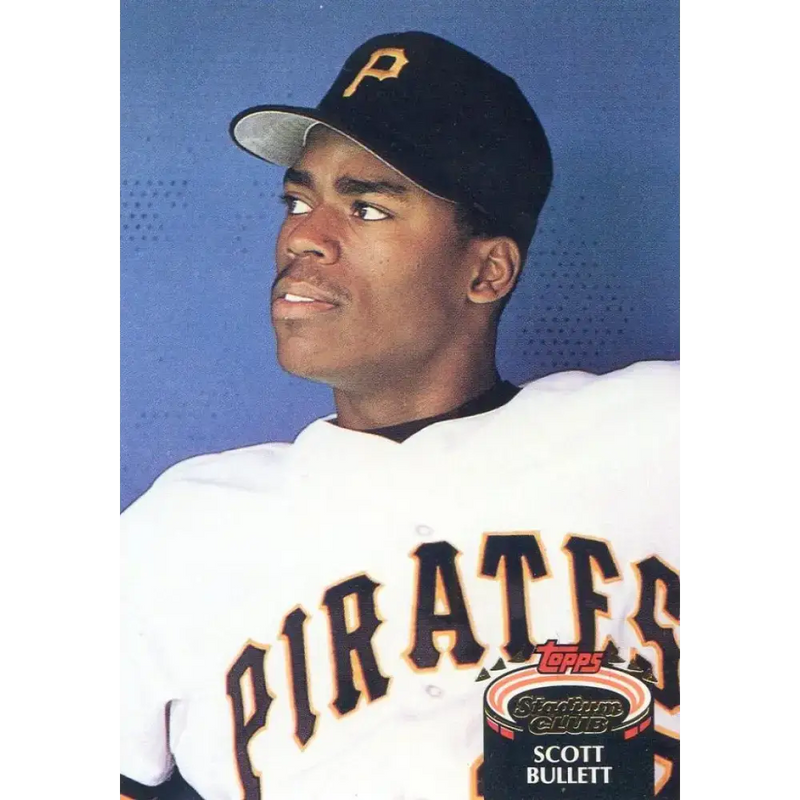 1992 Topps Stadium Club #288 Scott Bullett NM-MT RC Rookie Pittsburgh Pirates Baseball Card - Baseball Card Single