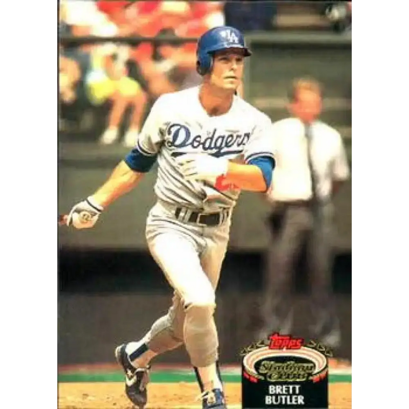 1992 Topps Stadium Club #292 Brett Butler NM-MT Los Angeles Dodgers Baseball Card - Baseball Card Single