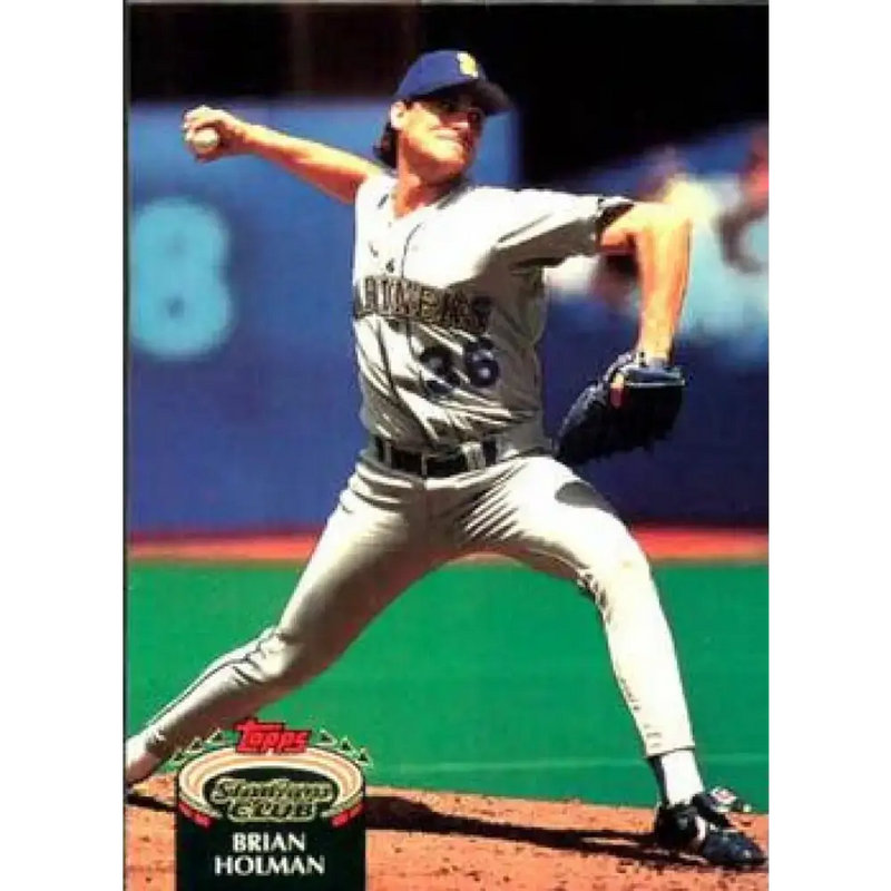 1992 Topps Stadium Club #295 Brian Holman NM-MT Seattle Mariners Baseball Card - Baseball Card Single