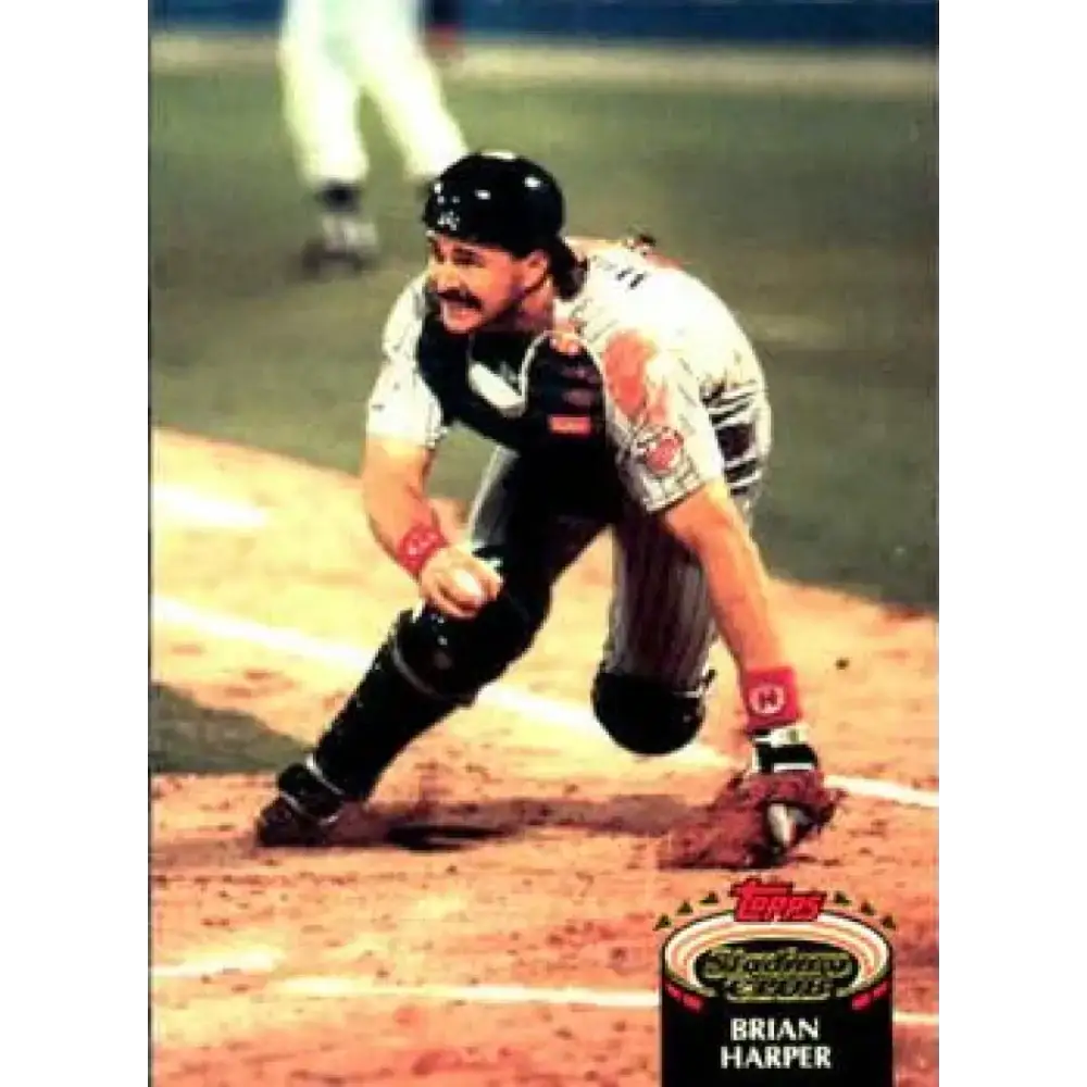 1992 Topps Stadium Club #296 Brian Harper NM-MT Minnesota Twins Baseball Card - Baseball Card Single
