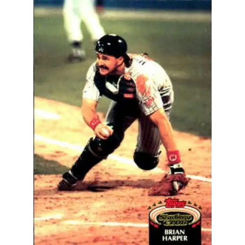 1992 Topps Stadium Club #296 Brian Harper NM-MT Minnesota Twins Baseball Card - Baseball Card Single