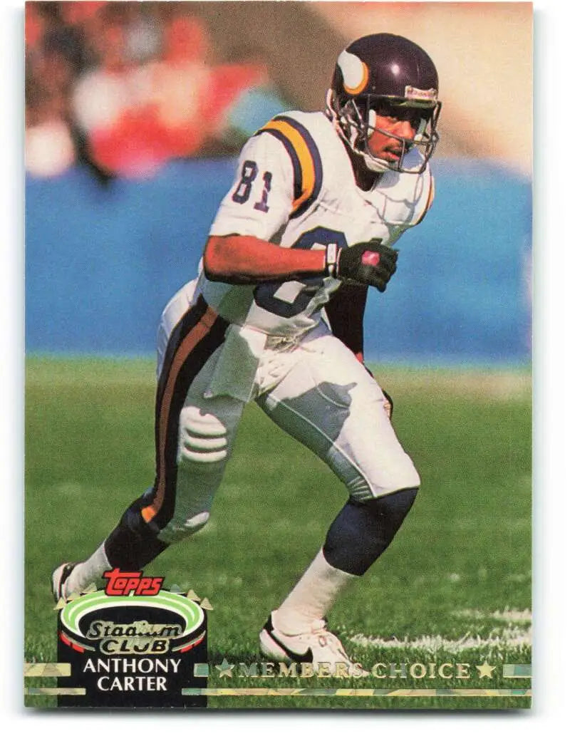 1992 Topps Stadium Club #297 Anthony Carter EX Excellent Minnesota Vikings Football Card - Football Card Single