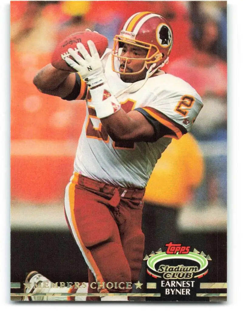 1992 Topps Stadium Club #298 Earnest Byner EX Excellent Washington Redskins Football Card - Football Card Single