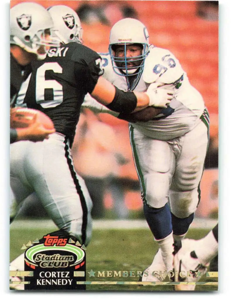 1992 Topps Stadium Club #300 Cortez Kennedy EX Excellent Seattle Seahawks Football Card - Football Card Single