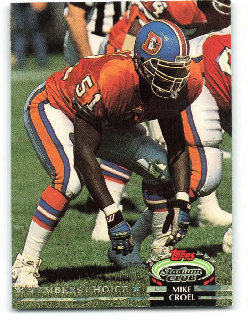 1992 Topps Stadium Club #302 Mike Croel EX Excellent Denver Broncos Football Card - Football Card Single