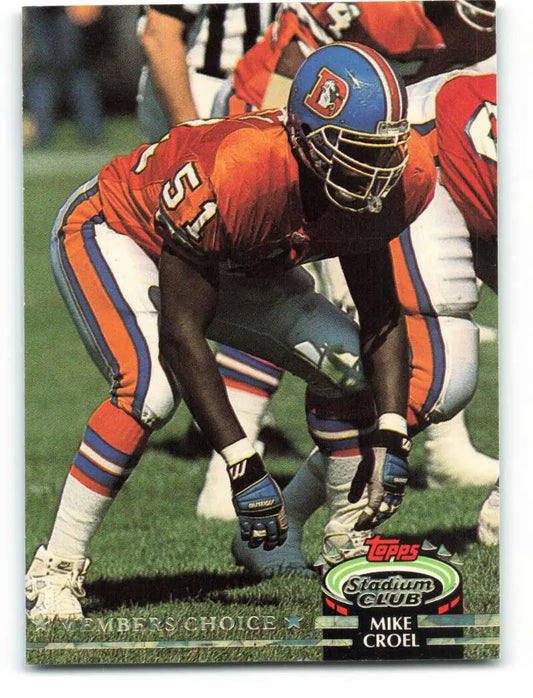 1992 Topps Stadium Club #302 Mike Croel EX Excellent Denver Broncos Football Card - Football Card Single