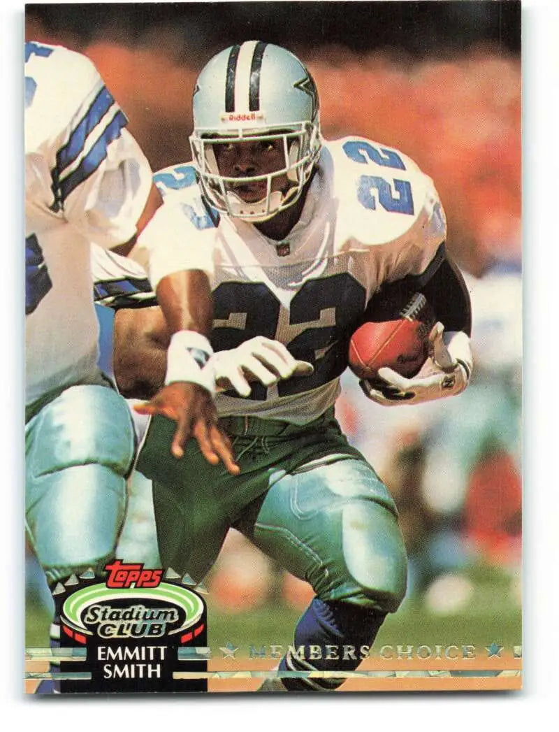 1992 Topps Stadium Club #303 Emmitt Smith EX Excellent Dallas Cowboys Football Card