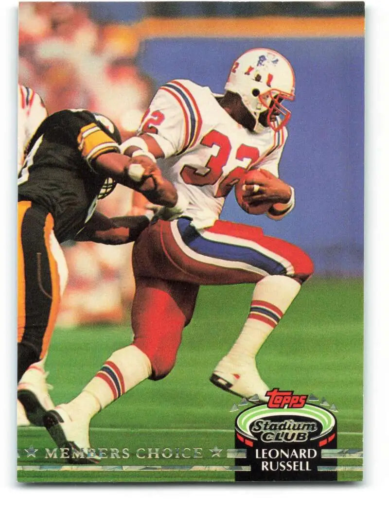 1992 Topps Stadium Club #304 Leonard Russell EX Excellent New England Patriots Football Card - Football Card Single