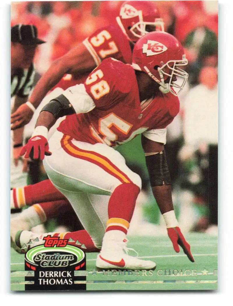 1992 Topps Stadium Club #306 Derrick Thomas EX Excellent Kansas City Chiefs Football Card - Football Card Single