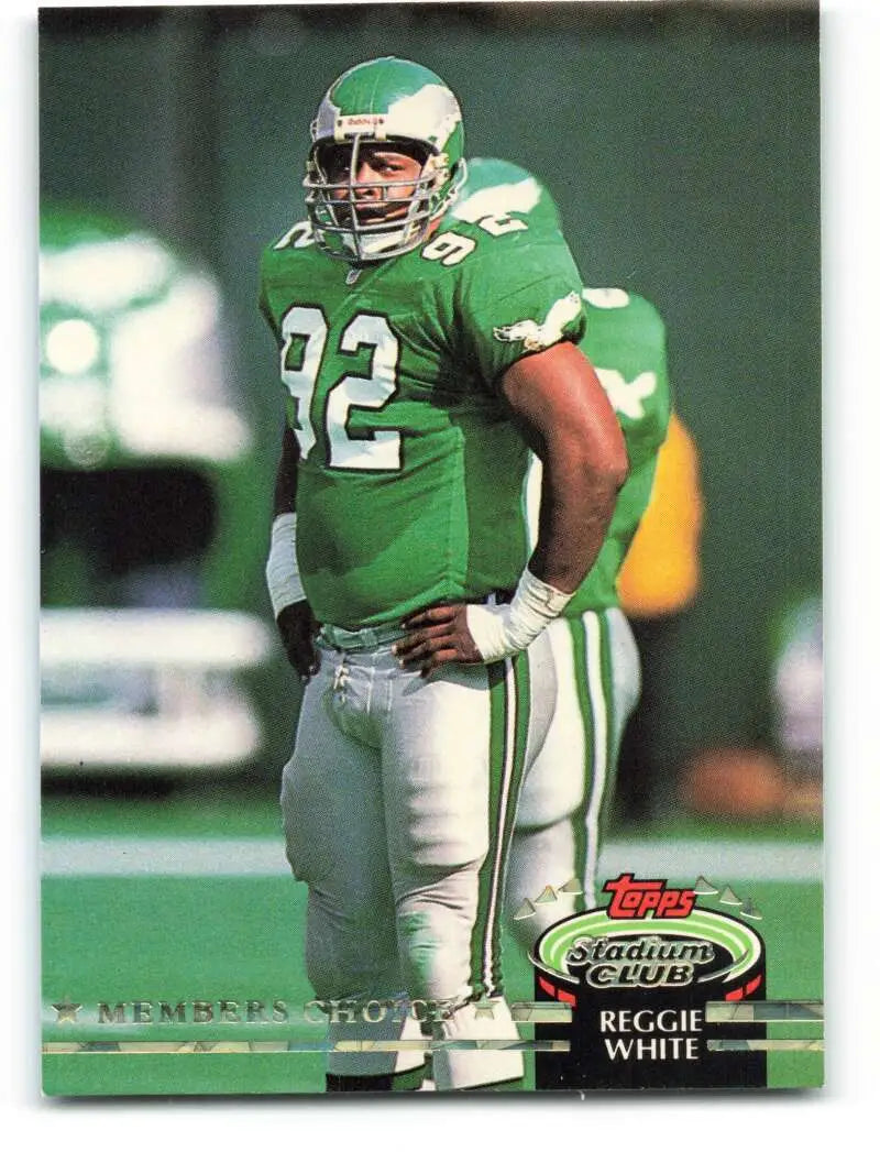 1992 Topps Stadium Club #308 Reggie White EX Excellent Philadelphia Eagles Football Card - Football Card Single
